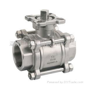 stainless steel 3pc FB ball valve 2