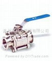 stainless steel 3pc FB ball valve 3