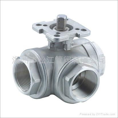 Steel 3-way ball valve  2