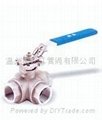 stainless steel flange 3-way ball valve 2