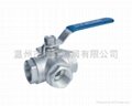 stainless steel flange 3-way ball valve 4