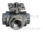 stainless steel flange 3-way ball valve 5