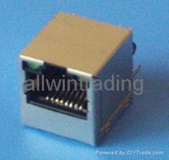 top entry RJ45 jack with led and filter