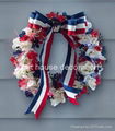 Patriotic Red,White & Blue Optic Wreath 1