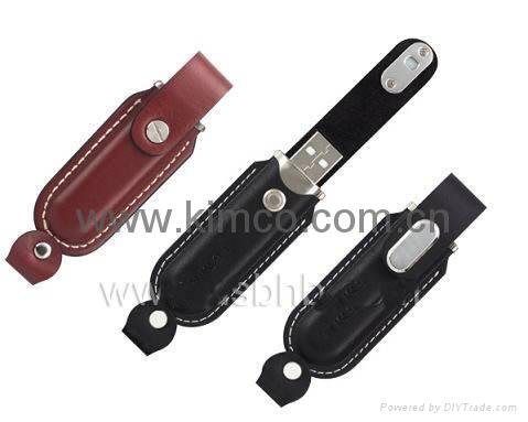 Sell leather USB memory drive customize logo 5