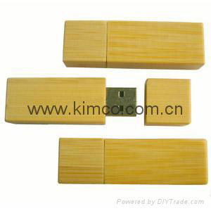 Sell Wooden Bamboo shell USB Flash Drive customize logo  3