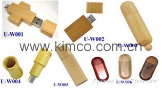 Sell Wooden Bamboo shell USB Flash Drive customize logo  5