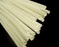 Self-extinguishable fiberglass sleeving coated with silicone resin