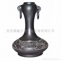 黑陶工艺品陶瓷花瓶