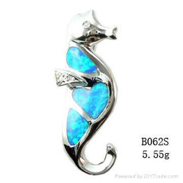 925 sterling silver opal fashion jewelry B060S 2