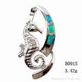 925 sterling silver opal fashion jewelry B1472S 2