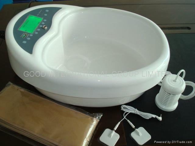 Foot wash basin with infrared ray and massage