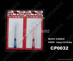 music birthday candle