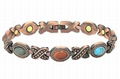 Alloy Magnetic Bracelets with Gemstones  1