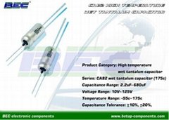 CA82 Series High-temp Axial Wet Tantalum Capacitor (175c)