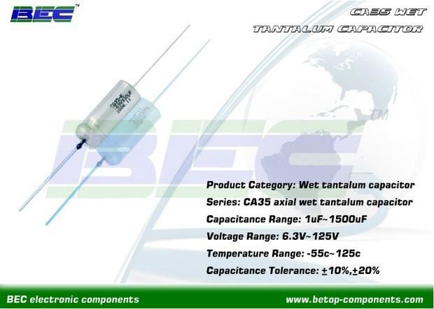 CA35 Series Fully-sealed Axial Wet Tantalum Capacitor