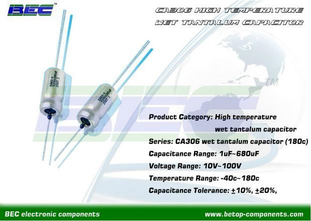 CA306 180c high temperature axial wet tantalum capacitor