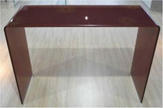 glass console table