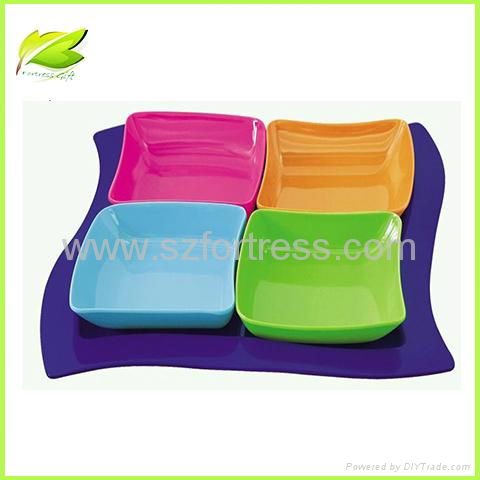 Small snack Melamine tray set