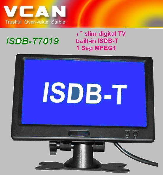 7'' slim digital TV built-in ISDB-T