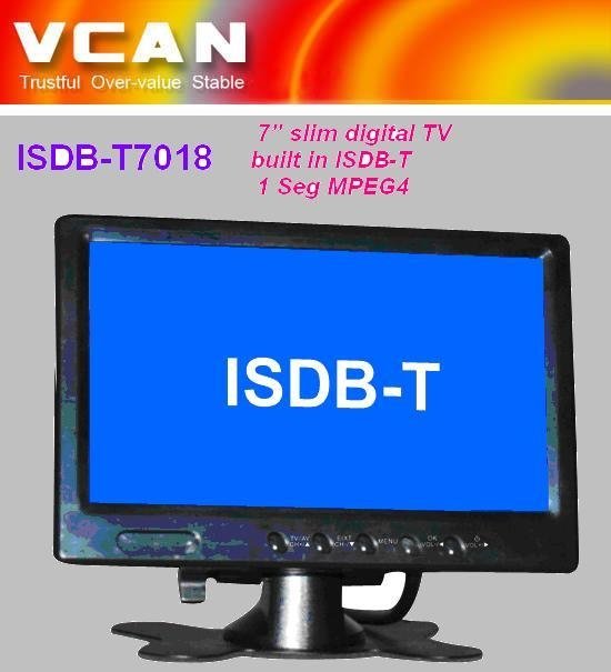 7'' slim digital TV built in ISDB-T