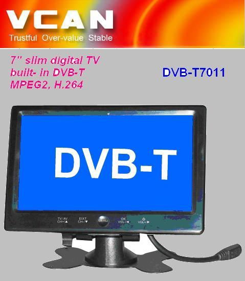 7” slim digital TV built-in DVB-T 