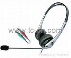 Computer headset microphone