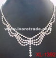 Rhinestone necklace, bridal jewelry XL-1392