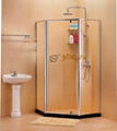 Diamond shape tempered glass shower enclosure QF31 1