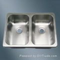 Equal Double Bowl Stainless Steel Sink for RV