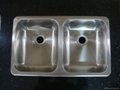 Equal Double Bowl Stainless Steel Sink for RV 2