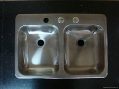 Equal Double Bowl Stainless Steel Sink for RV