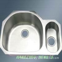 Large Offset Double Bowl Stainless Steel Undermount Kitchen Sink 