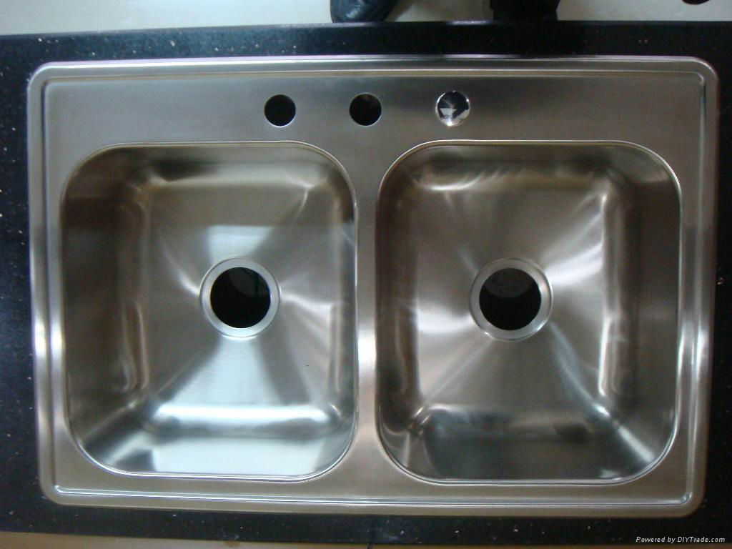Equal Double Bowl Stainless Steel Kitchen Sink