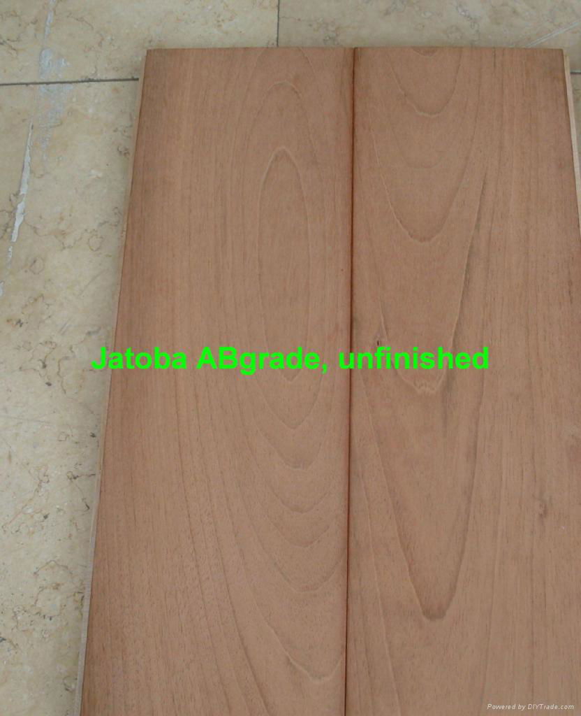 Jatoba unfinished engineered flooring