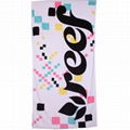 reactive print beach towel