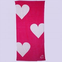 reactive print beach towel