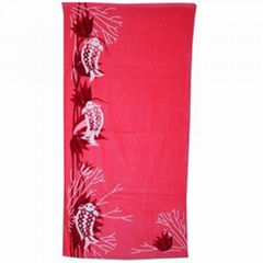 reactive print beach towel