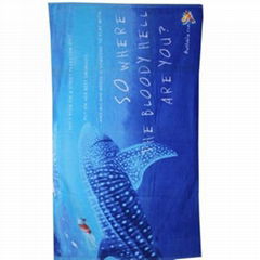 reactive print beach towel