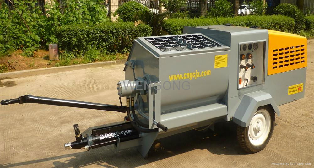 Hydraulic mortar plastering machine 