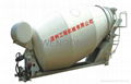 Hydraulic concrete mixer drum