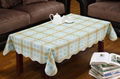 vinyl / PVC/ polyester tablecloth with flannel / nonwoven backing