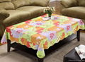 vinyl / PVC/ polyester tablecloth with flannel / nonwoven backing 5