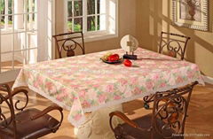 vinyl tablecloth with lace edge