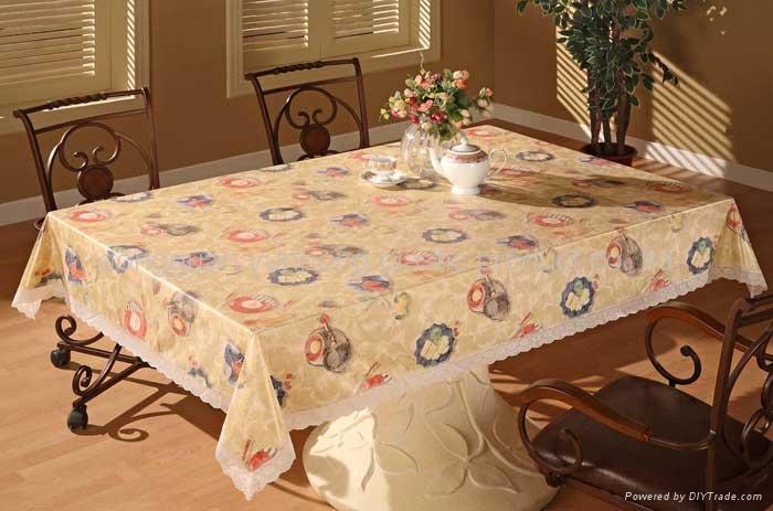 vinyl tablecloth with lace edge 2