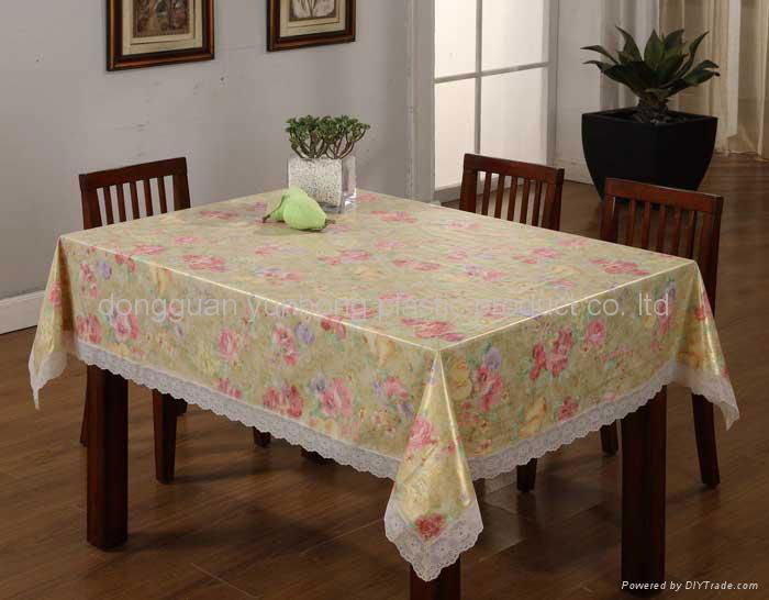 vinyl tablecloth with lace edge 3