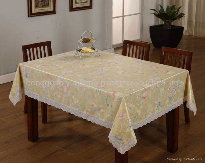 vinyl tablecloth with lace edge 5