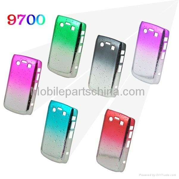 For blackberry 9700 raindrops plated multi-color hard case 