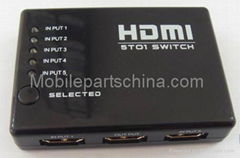 5 in and 1 out HDMI auto switcher