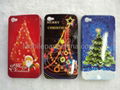 Christmas tree pattern colorful hard PC case for iphone 4/4s 1